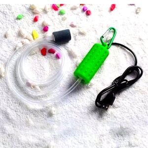 Aquarium Air Pump Air Stone |USB | Oxygen Bubbler| Single Outlet Silicone Tube1W